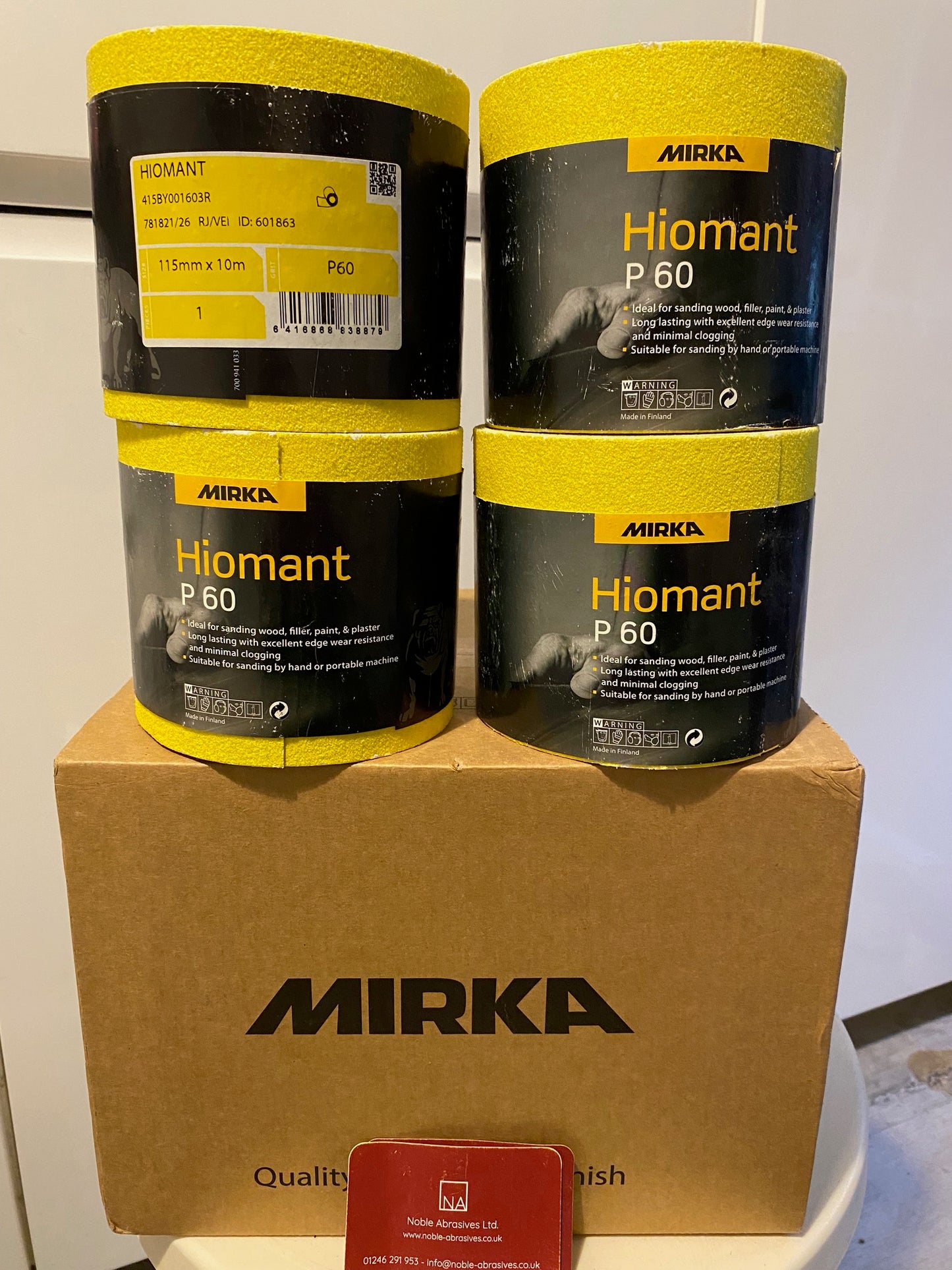 Mirka Hiomant Rolls 115mm x 10m P60 x4 - Stock Clearance