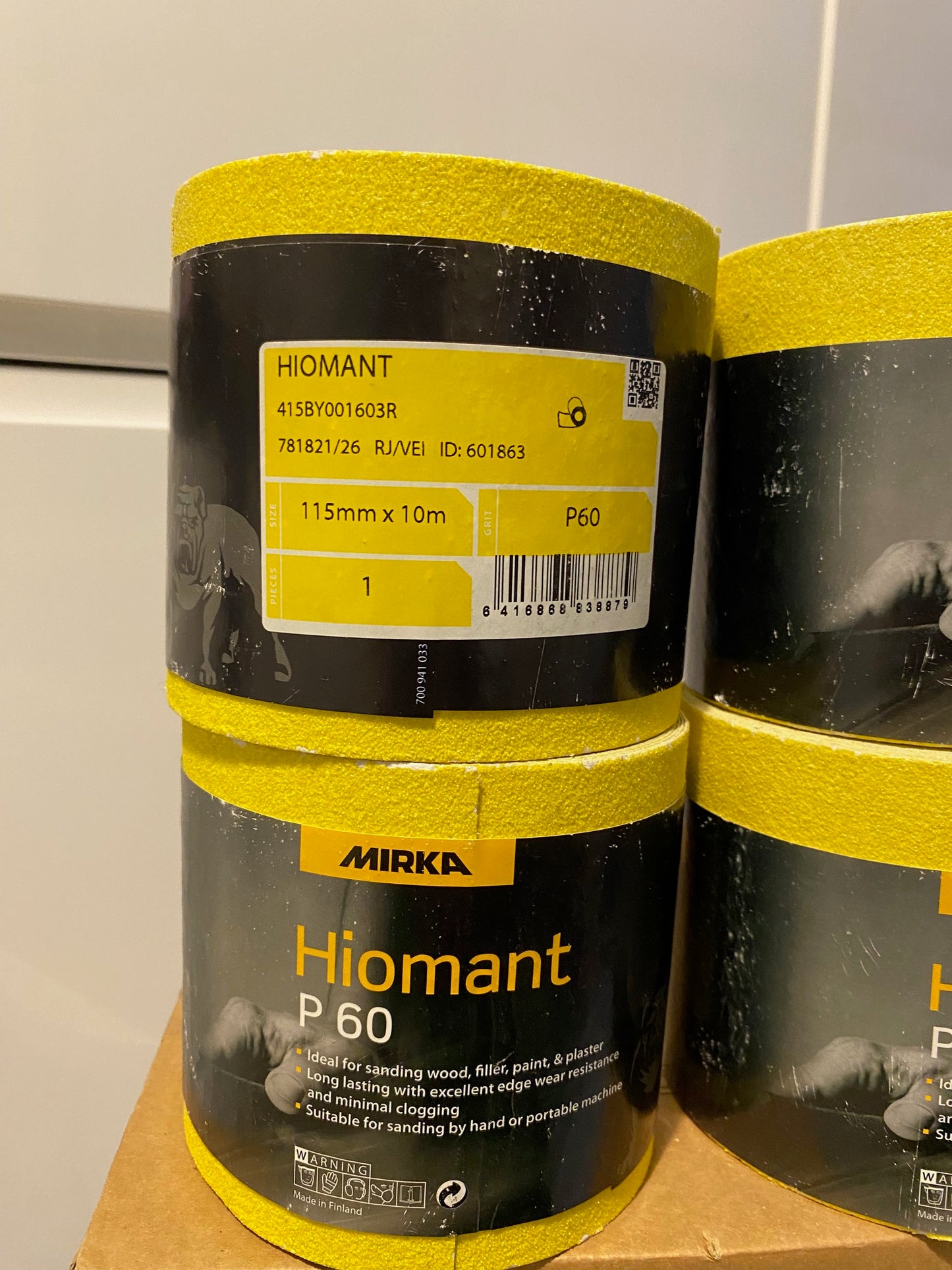 Mirka Hiomant Rolls 115mm x 10m P60 x4 - Stock Clearance