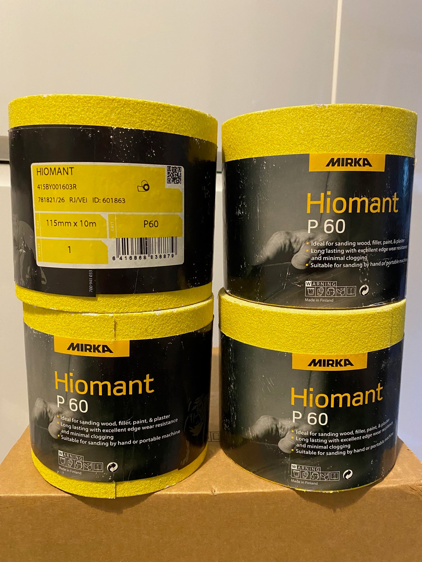 Mirka Hiomant Rolls 115mm x 10m P60 x4 - Stock Clearance