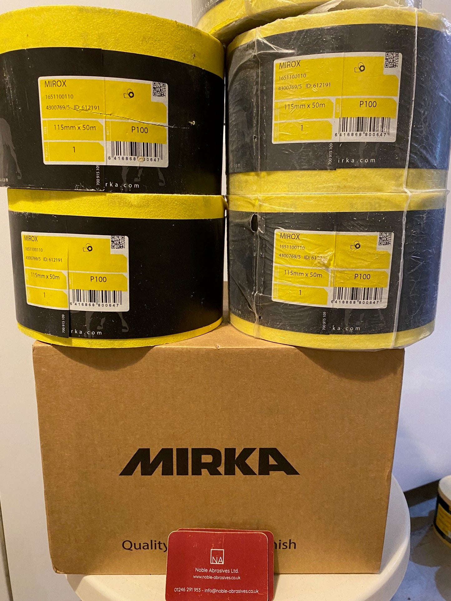 Mirka Mirox Rolls 115mm x 50m P100 x 5 - Stock Clearance