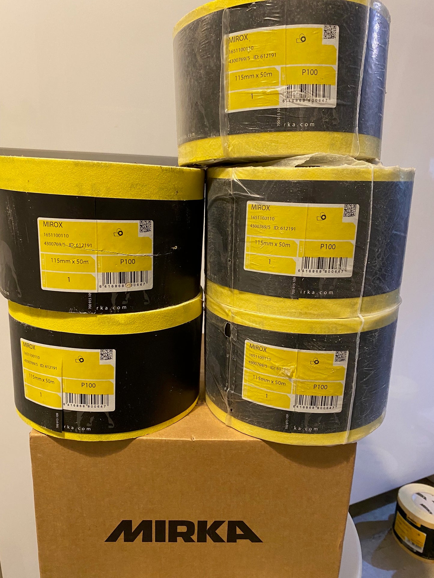 Mirka Mirox Rolls 115mm x 50m P100 x 5 - Stock Clearance