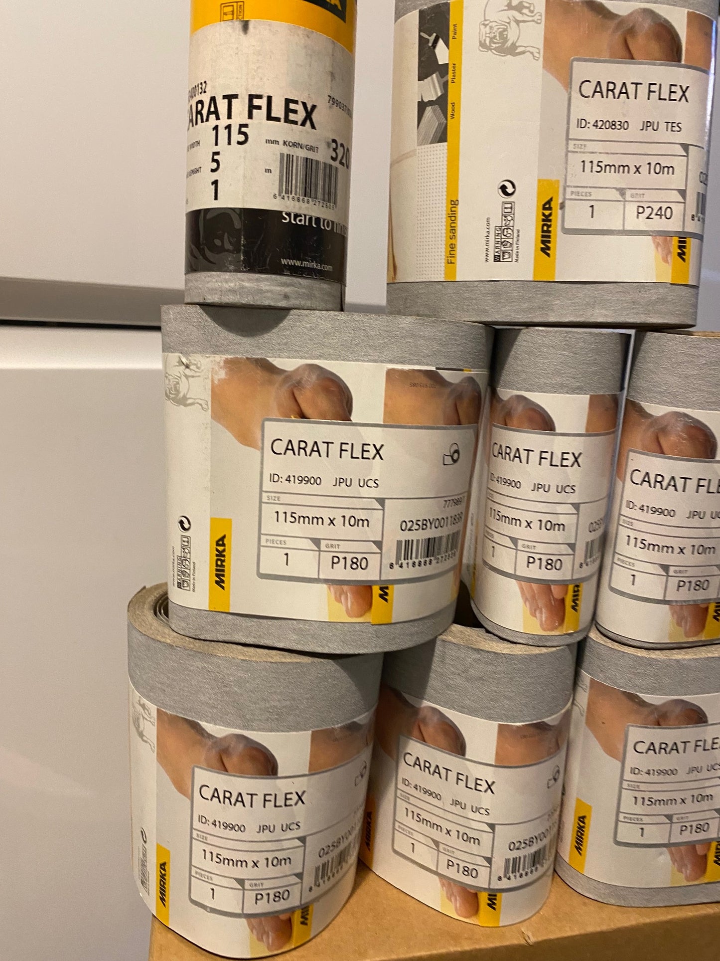 Mirka Caratflex Rolls 115mm x 10m x8 - Stock Clearance