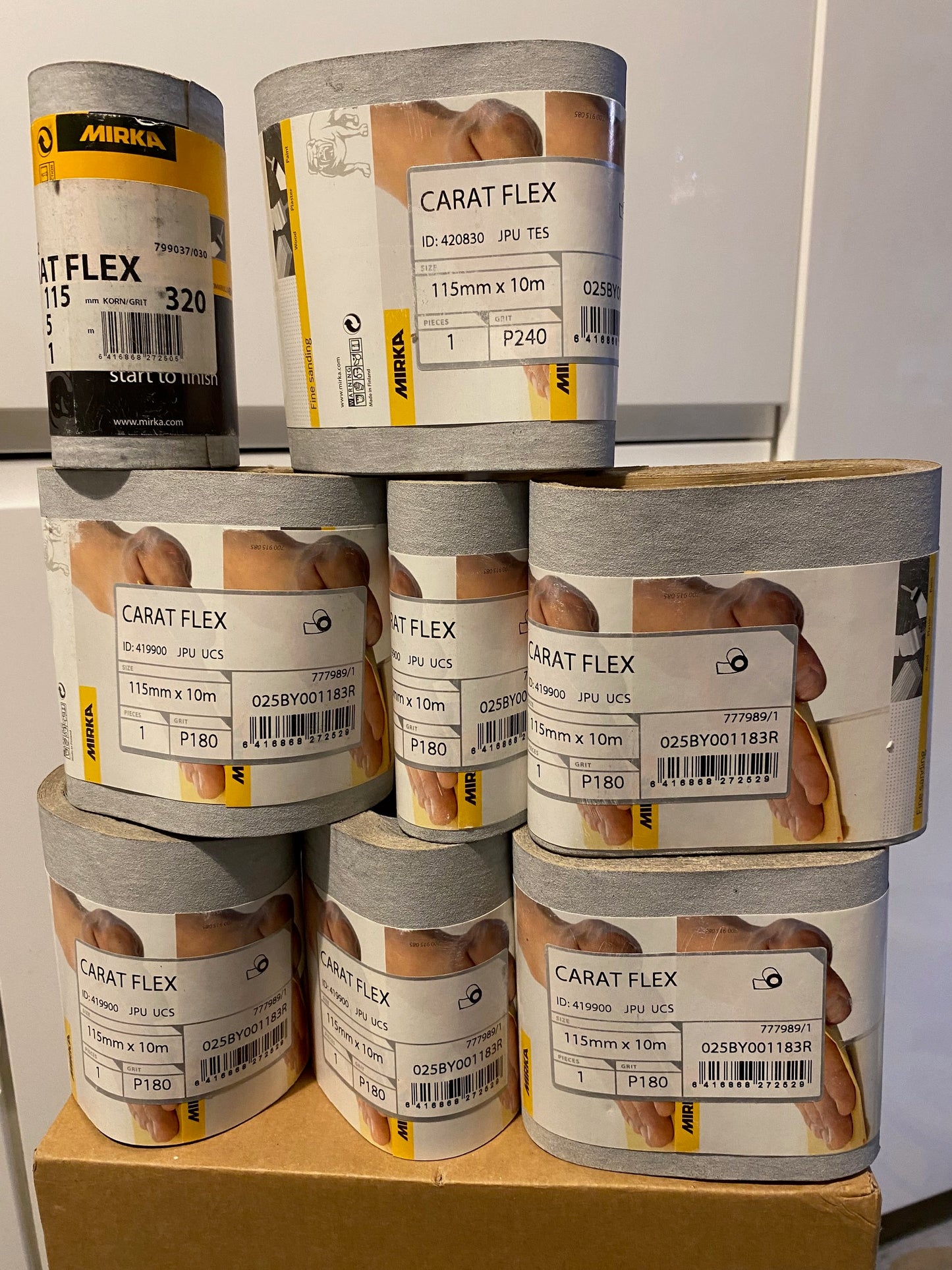 Mirka Caratflex Rolls 115mm x 10m x8 - Stock Clearance