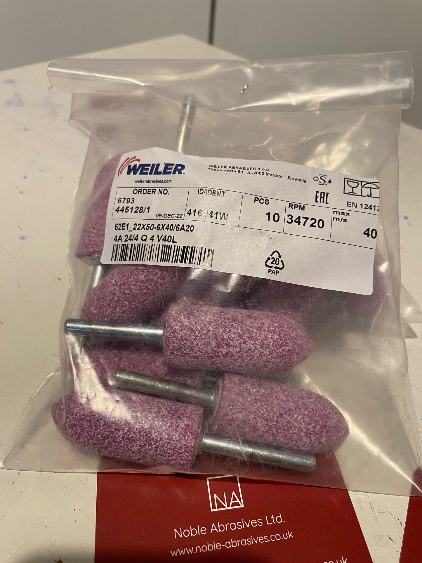 A11 Mounted Points Small Pink 6mm x 10pcs
