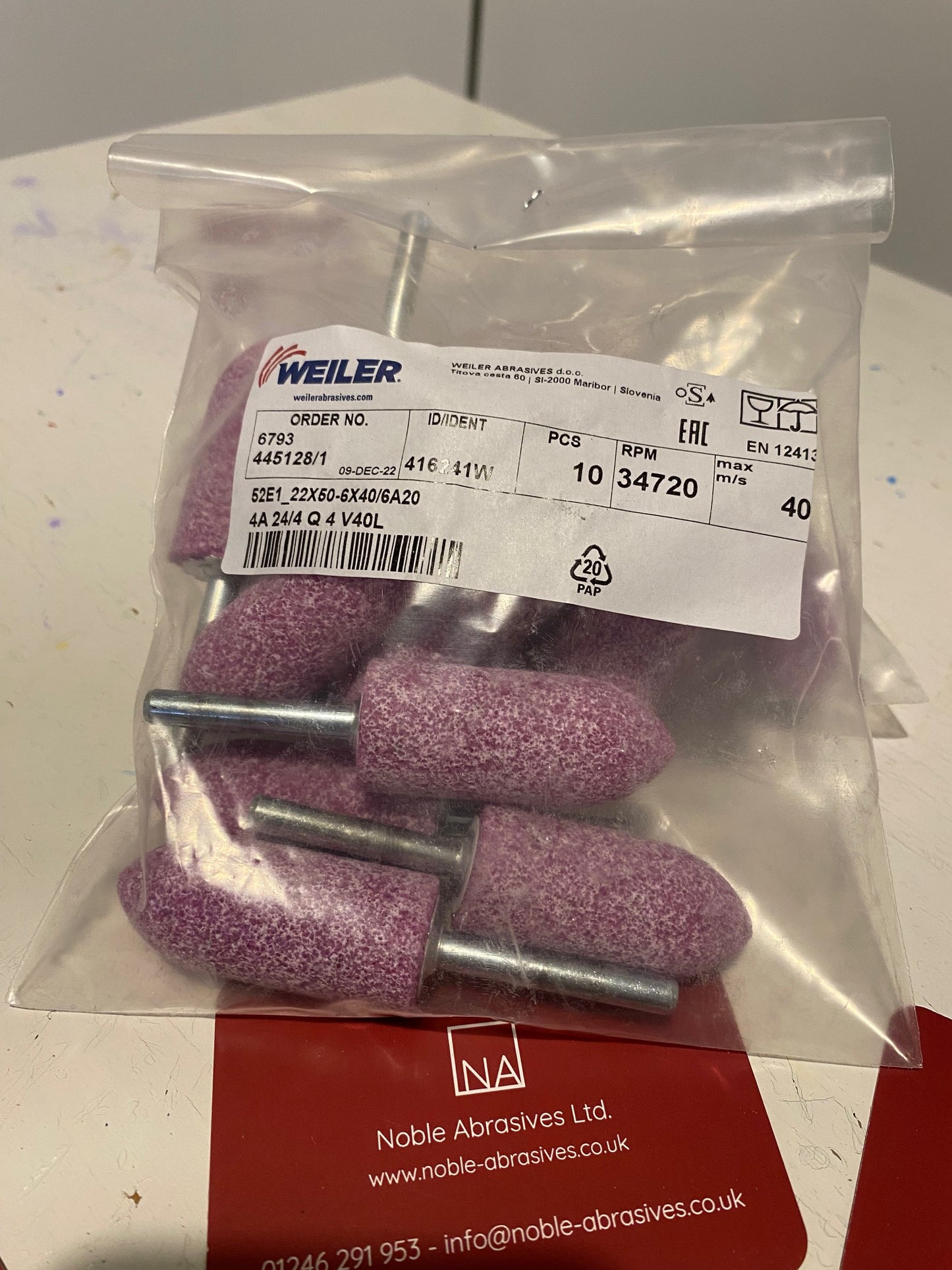 A11 Mounted Points Small Pink 6mm x 10pcs