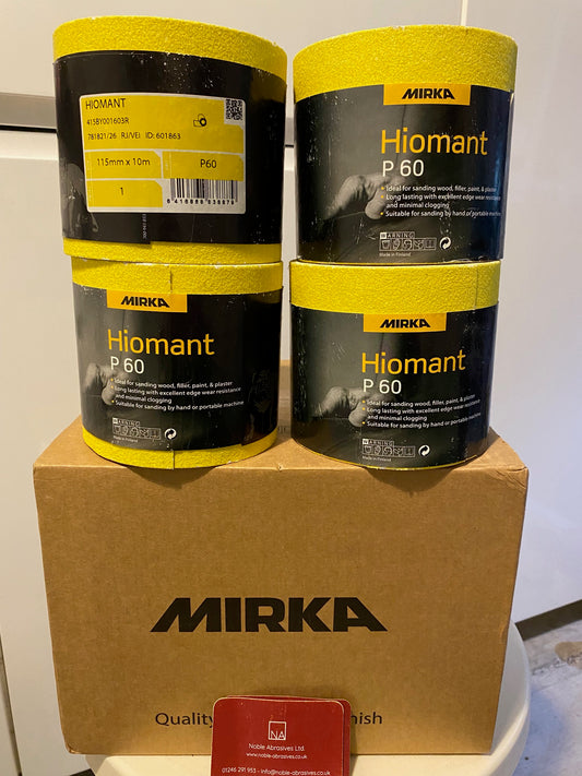 Mirka Hiomant Rolls 115mm x 10m P60 x4 - Stock Clearance