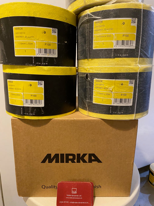 Mirka Mirox Rolls 115mm x 50m P100 x 5 - Stock Clearance