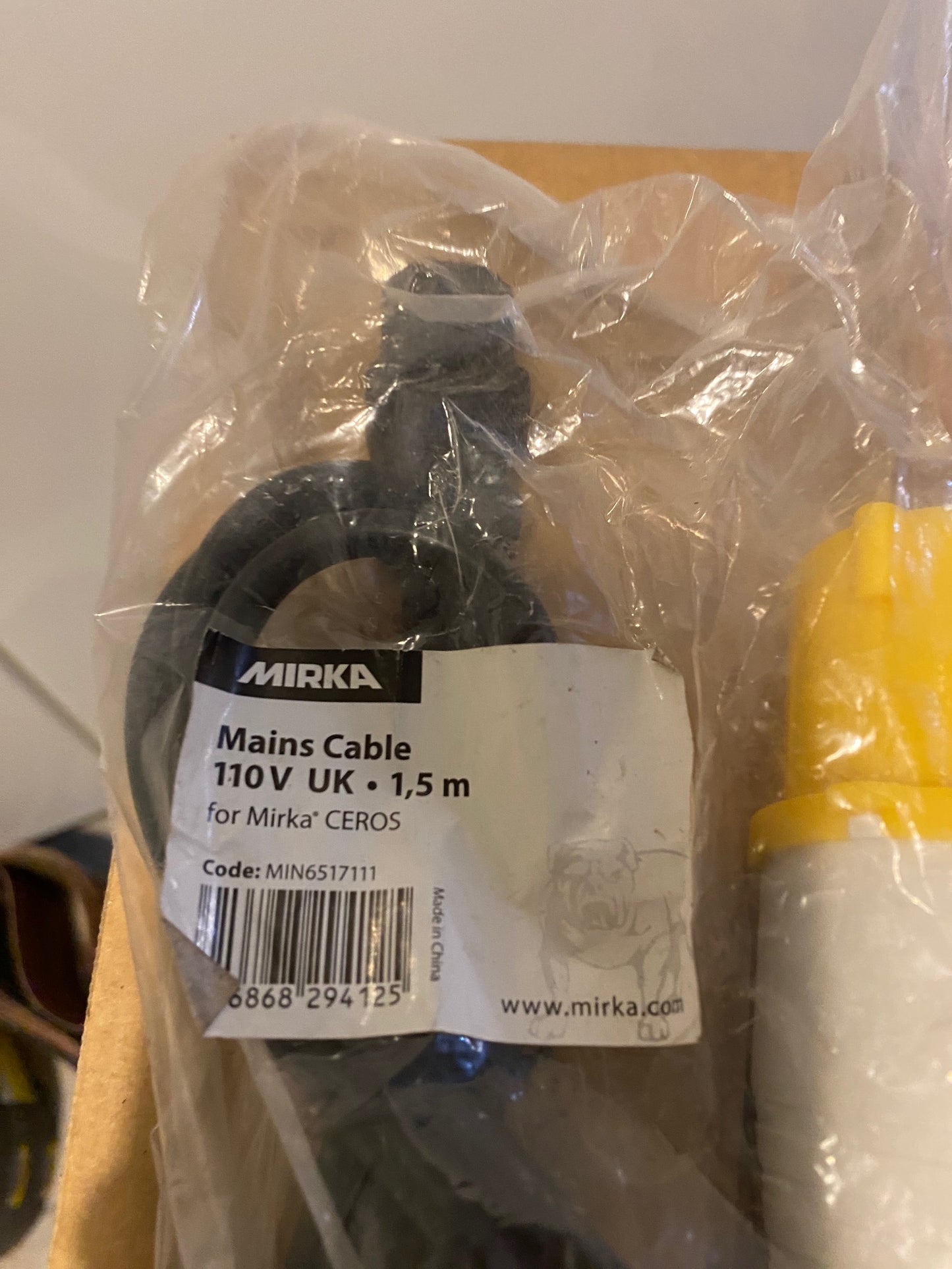 Mirka CEROS Mains Cable 110v UK - 1.5m - Stock Clearance