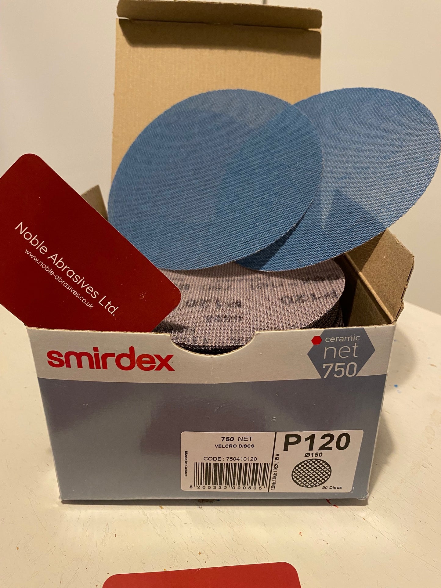 Smirdex 150mm P80 Ceramic Net Velcro Discs (50 pcs)