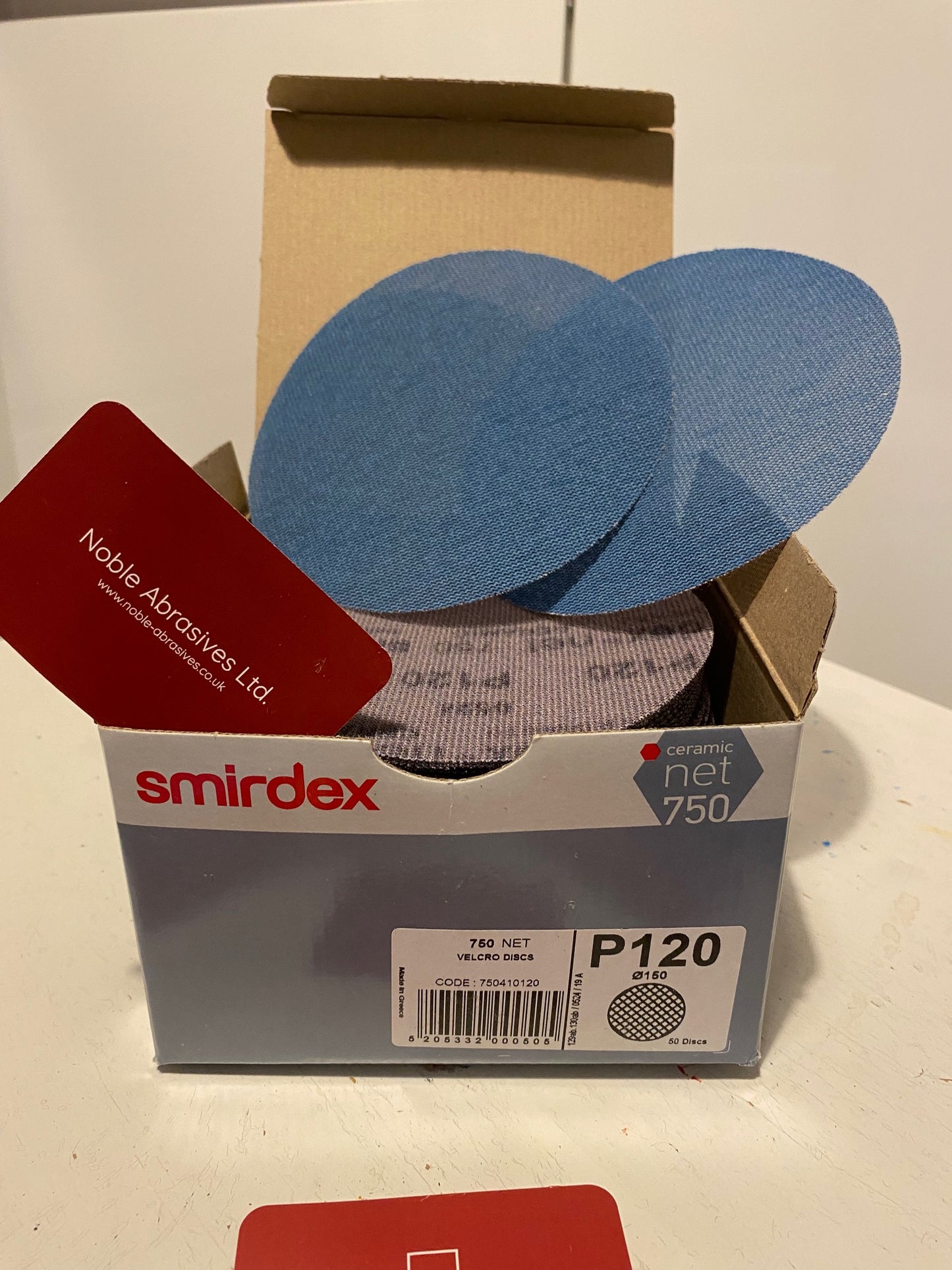 Smirdex 150mm P80 Ceramic Net Velcro Discs (50 pcs)