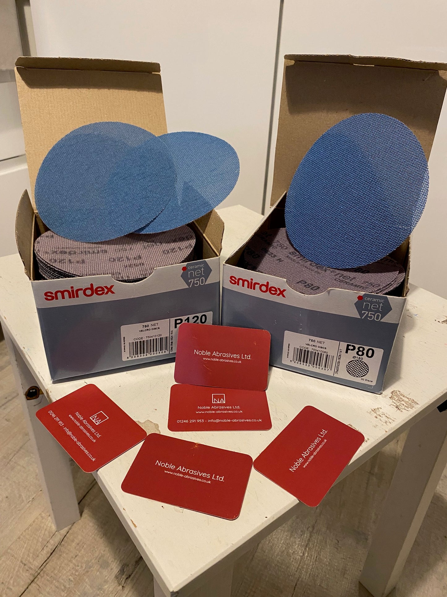 Smirdex 150mm P80 Ceramic Net Velcro Discs (50 pcs)